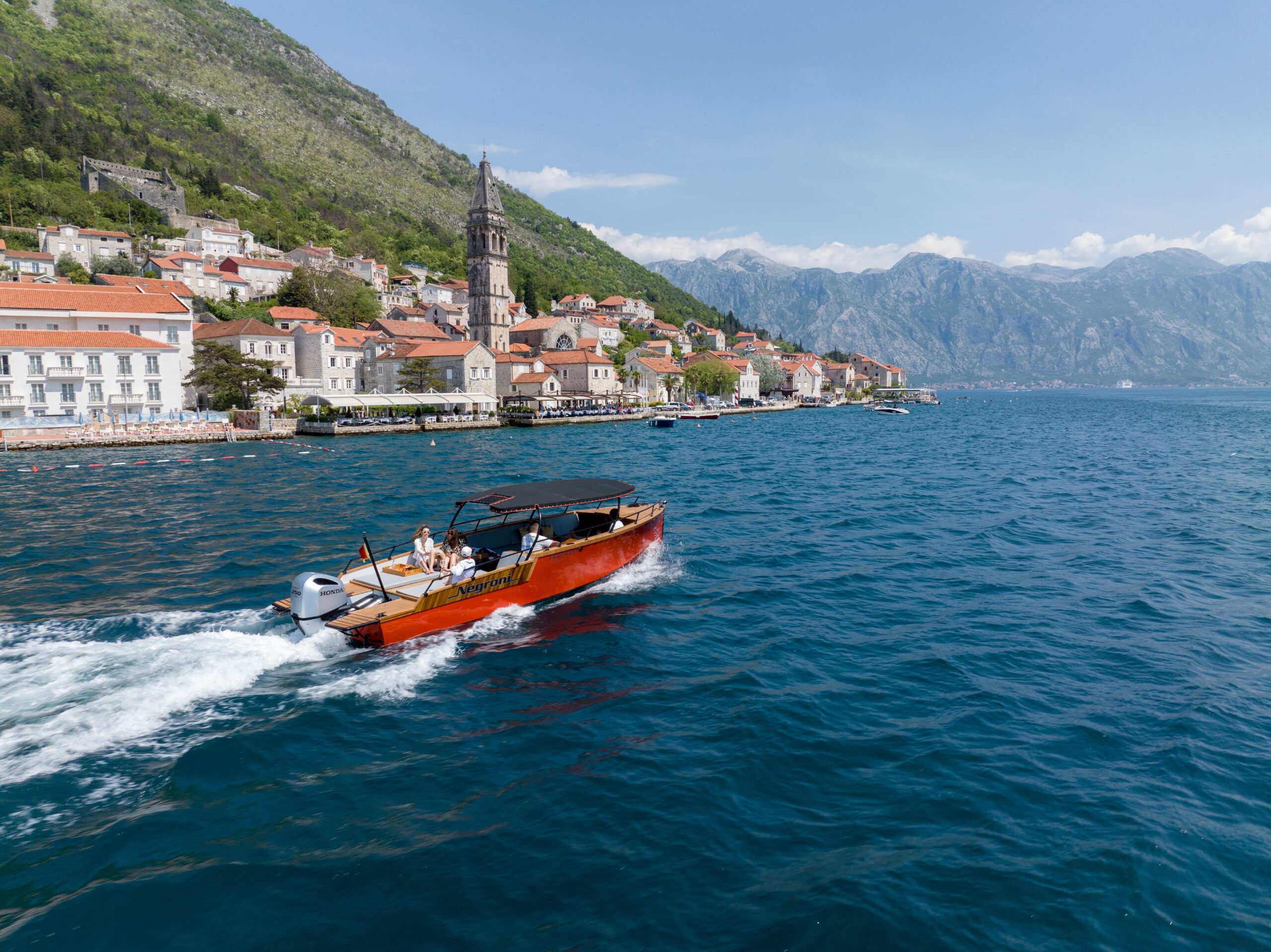 speedbaot, kotor, tivat, boka bay, montenegro, boat and helicopter charter by Mont Travelers Montenegro exclusive DMC